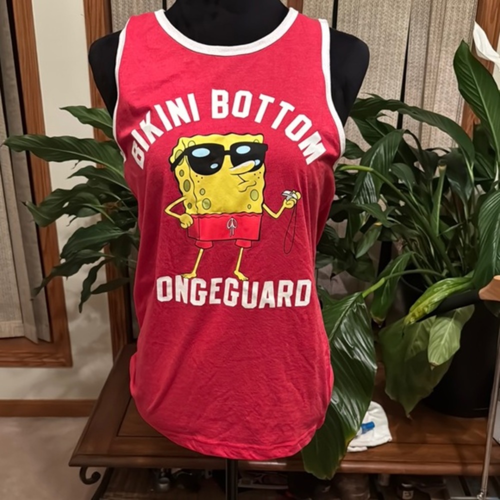Nickelodeon Red and White SpongeBob Tank Top